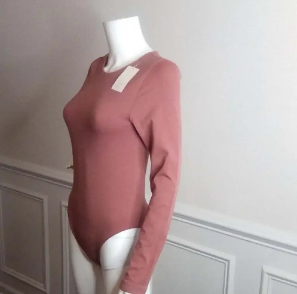 NWT Womens A New Day Rust Colored Long Sleeve Body Suit Bodysuit Size M
